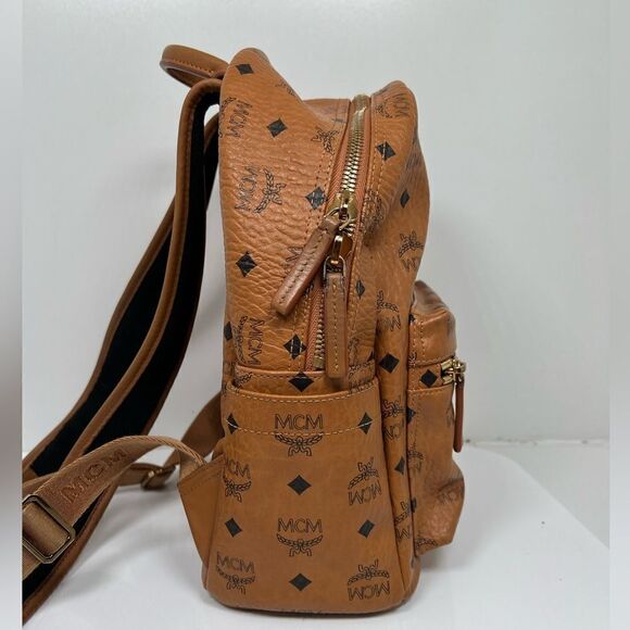 MCM Cognac / Brown Medium Backpack - Picture 4 of 13